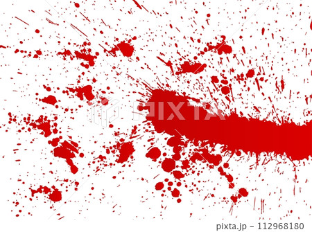 Blood Splashes Hand Made Tracing From Sketch, Vector Illustration 112968180