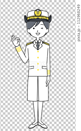 オッケーサイン 海上自衛隊(夏制服)のイラスト オッケーサイン 海上自衛隊(夏制服)のイラスト 112968249