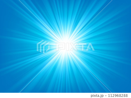 Blue Light Shining On Bright Background, Vector Illustration 112968288