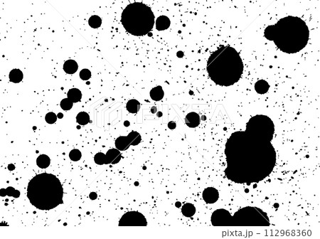 Black Splashes Hand Made Tracing From Sketch, Vector Illustration 112968360