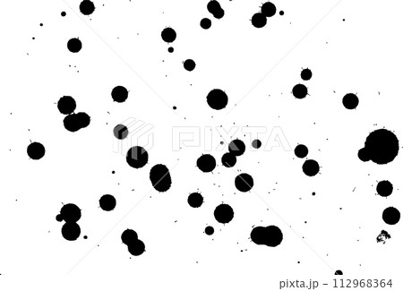 Black Splashes Hand Made Tracing From Sketch, Vector Illustration 112968364