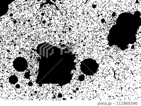 Black Splashes Hand Made Tracing From Sketch, Vector Illustration 112968390