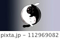 Kitty in the style of Yin and Yang 112969082