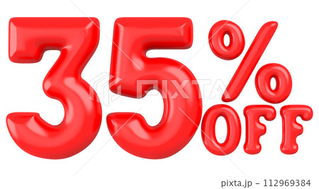Number And Sign 3D Render For Discount Number And Sign 3D Render For Discount 112969384