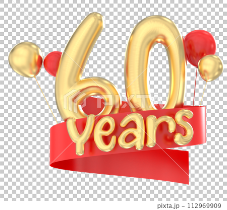anniversary and number 3d render 112969909