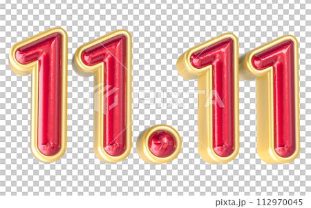 number 3d render and sale of day 112970045