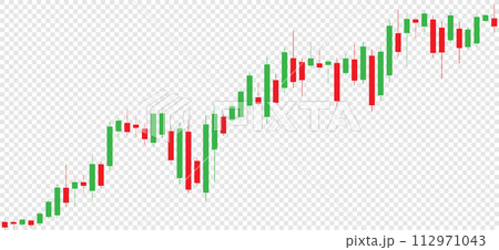 A chart of stock market crypto candlesticks on a white background. A chart of stock market crypto candlesticks on a white background. 112971043