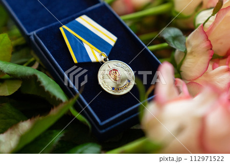 Honorary award for an employee of the Russian FSB in flowers. 112971522