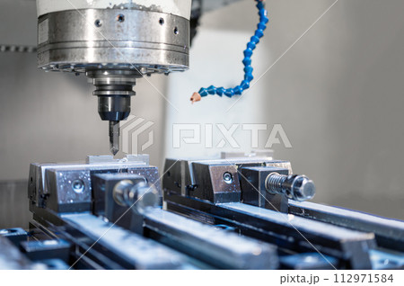 Process working of CNC turning, cutting, milling metal. Industrial machinery Process working of CNC turning, cutting, milling metal. Industrial machinery 112971584