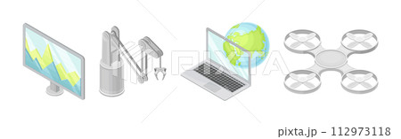 Isometric Artificial Intelligence and Robot Technology Vector Set Isometric Artificial Intelligence and Robot Technology Vector Set 112973118