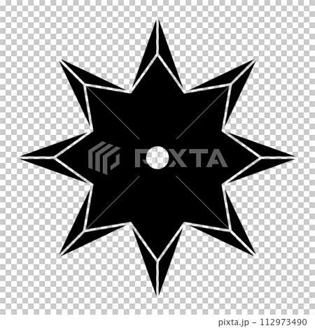 八方手裏剣のシルエット 112973490