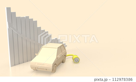The car and electric plug for technology concept 3d render. 112978386