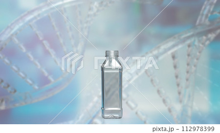 The plastic bottle for sci or eco concept 3d rendering. 112978399