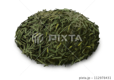 緑茶の水彩画イラスト 日本茶 茶葉 112978431