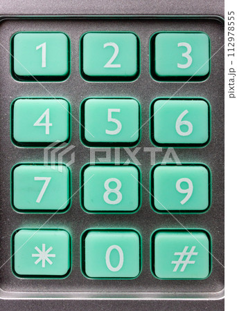 A close-up of the numeric keypad.  112978555