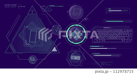 Design elements for infographic of big data. 112978715