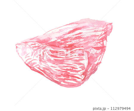 水彩で描いた牛肉 イチボのイラスト 水彩で描いた牛肉 イチボのイラスト 112979494