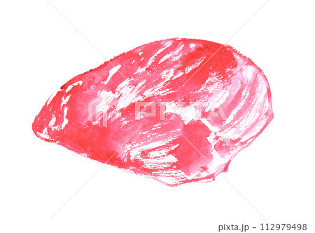 水彩で描いた牛肉　カメノコのイラスト 112979498