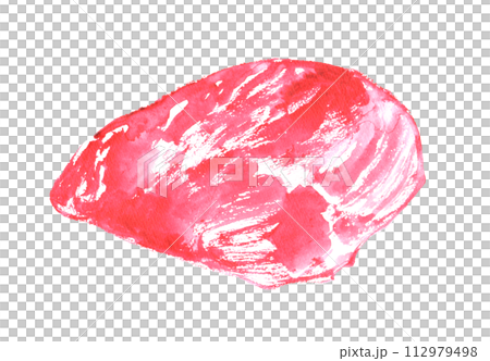 水彩で描いた牛肉　カメノコのイラスト 112979498