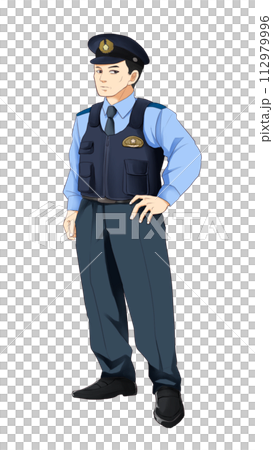 年配の警察官のイラスト素材 [112979996] - PIXTA