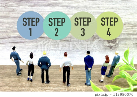 ビジネスの4つのステップ 112980076