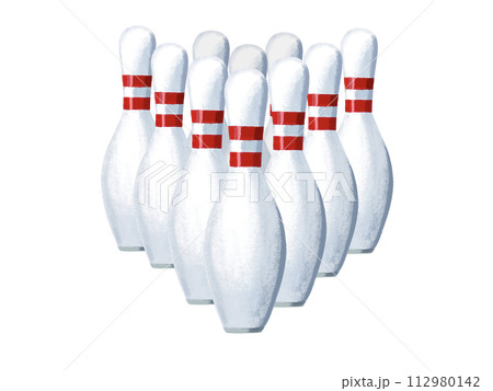 ボウリングピン（10本）のイラスト素材 [112980142] - PIXTA