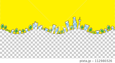 街並みのポップなイラスト 街並みのポップなイラスト 112980326