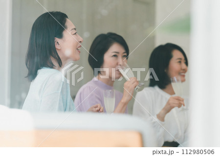 a forty-something woman a forty-something woman 112980506