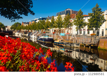Mark River embankment in Breda, Netherlands 112980581