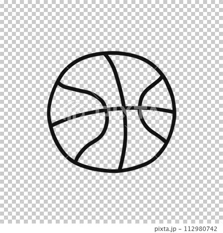 Basketball line drawing Basketball line drawing 112980742