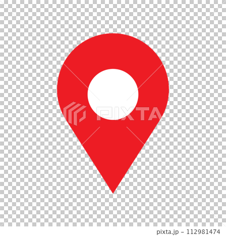 地圖圖釘的簡單象形圖 地圖圖釘的簡單象形圖 112981474