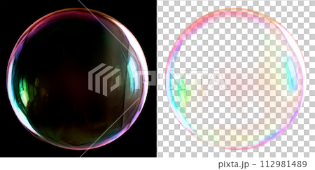 帶有 alpha 通道的肥皂泡材料 112981489