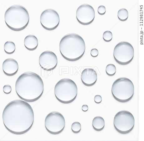しずく 素材 セット 雫のみ しずく 素材 セット 雫のみ 112981745