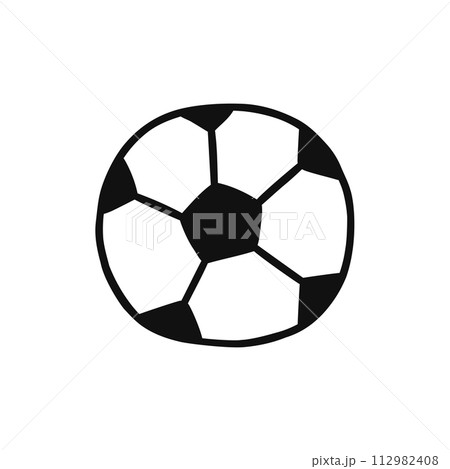 サッカーボール・線画 サッカーボール・線画 112982408