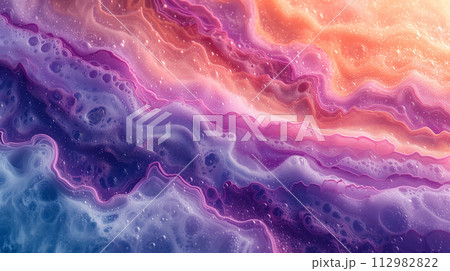 重なり合う絵の具が生み出す美しい色と質 AI生成画像 重なり合う絵の具が生み出す美しい色と質 AI生成画像 112982822