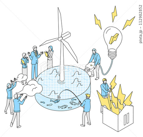洋上風力発電イメージ 112982852