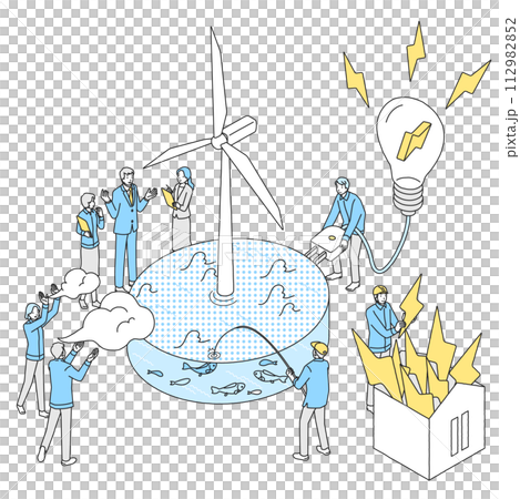 洋上風力発電イメージ 112982852