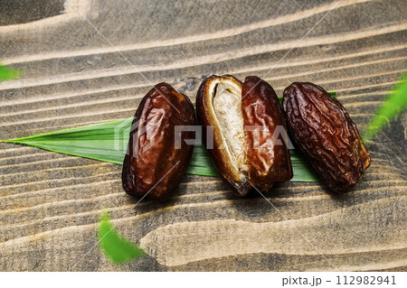 Dried dates fruit for iftar on Ramadan Dried dates fruit for iftar on Ramadan 112982941