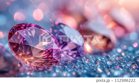 background of colored gemstones shining 112986222