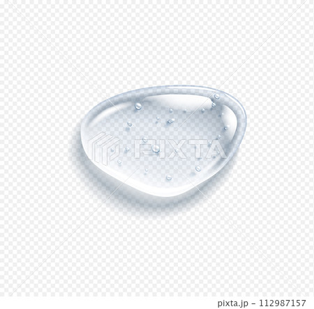Hyaluronic acid drop with bubbles realistic vector illustration 112987157