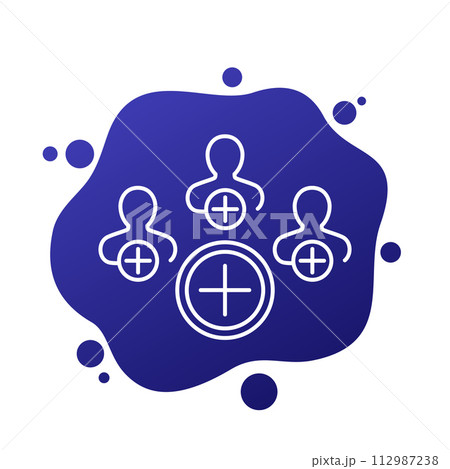 refer a friend icon, referral program line vector 112987238