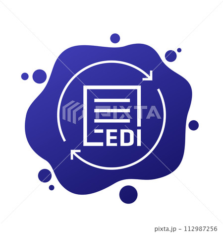 EDI icon, Electronic Data Interchange vector design 112987256