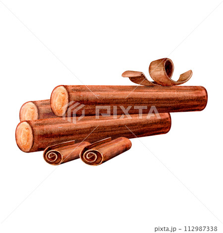 Chocolate spiral roll tube watercolor drawing. Sweet spiral sugar treat. Confection cocoa hot stick cake decoration. Milk tasty dessert isolated white background. Bittersweet aquarelle delisious helix Chocolate spiral roll tube watercolor drawing. Sweet spiral sugar treat. Confection cocoa hot stick cake decoration. Milk tasty dessert isolated white background. Bittersweet aquarelle delisious helix 112987338