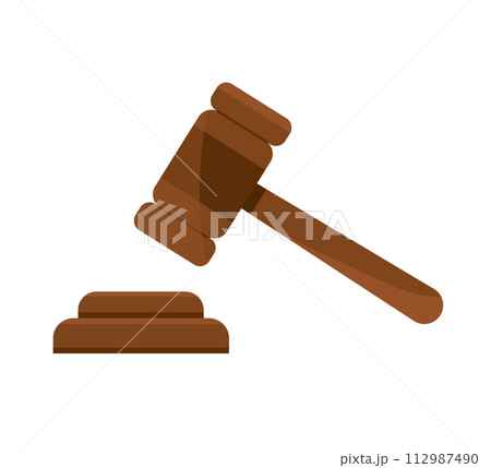 judge wood hammer vector illustration judge wood hammer vector illustration 112987490