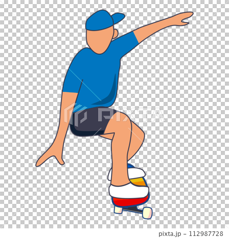 A man playing skateboarder.  112987728