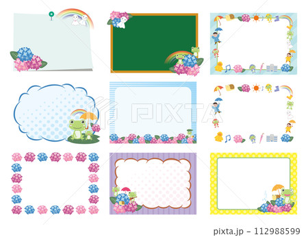 梅雨のイラスト素材セット 112988599