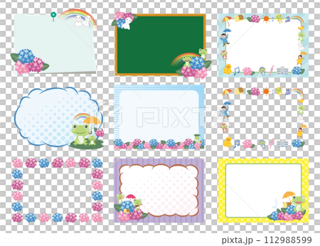 梅雨のイラスト素材セット 112988599