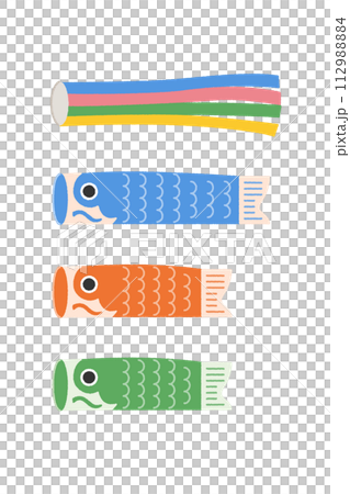 鯉魚旗插畫素材 112988884