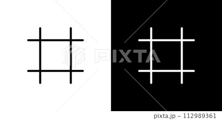 シンプルな碁盤の目のベクターアイコン 112989361