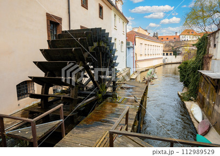 Kampa Island with small river Certovka in Prague. Central Bohemia, Czech Republic Kampa Island with small river Certovka in Prague. Central Bohemia, Czech Republic 112989529
